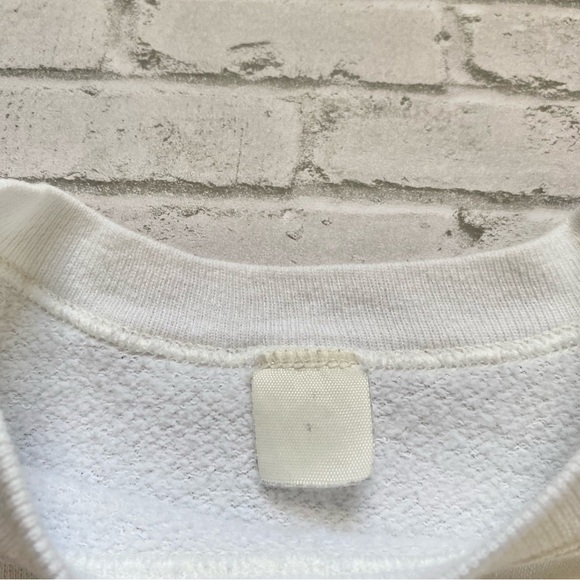 Vintage PLAYBOY White Sweater with Embroidered Black Icon - Picture 4 of 6